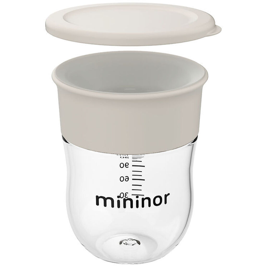 Mininor Træningskop m. Låg - Training - 220 ml - Skyet Morgen