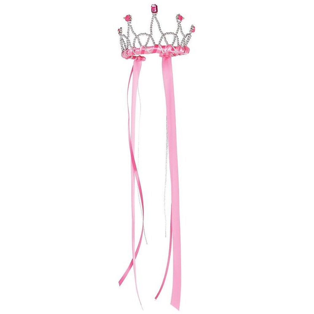 Great Pretenders Udklædning - Tiara m. Bånd - Dark Pink
