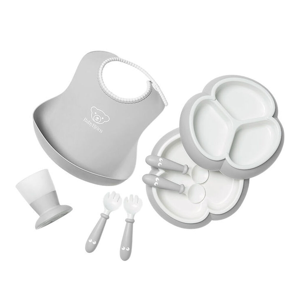 BabyBjörn Spisesæt - 8 Dele - Grå