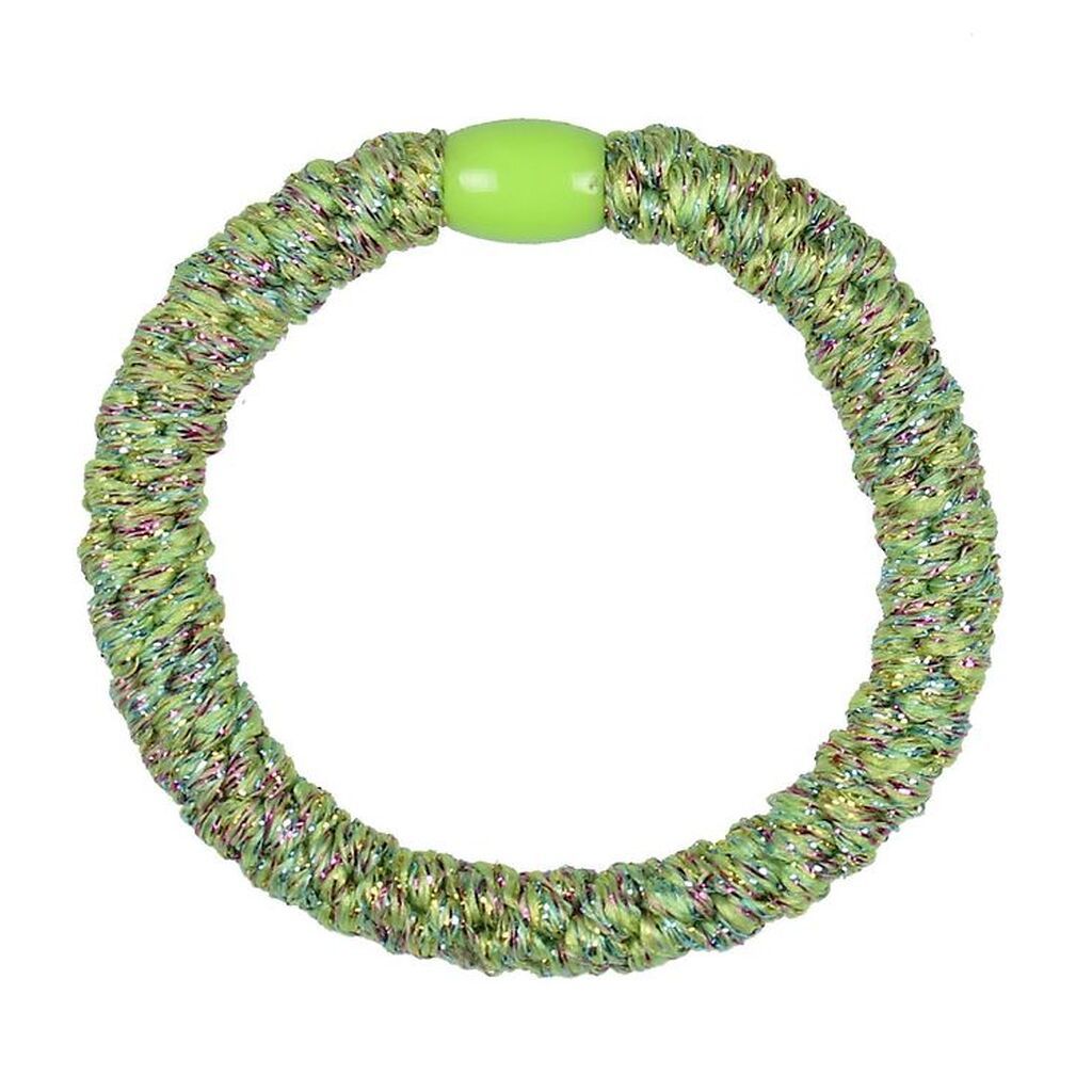 Kknekki Hårelastik - Grøn Glimmer