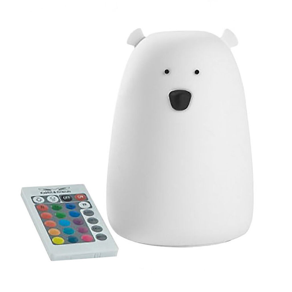 Rabbit & Friends Lampe m. Højtaler - 11x15,5 cm - Bjørn m. Fjern