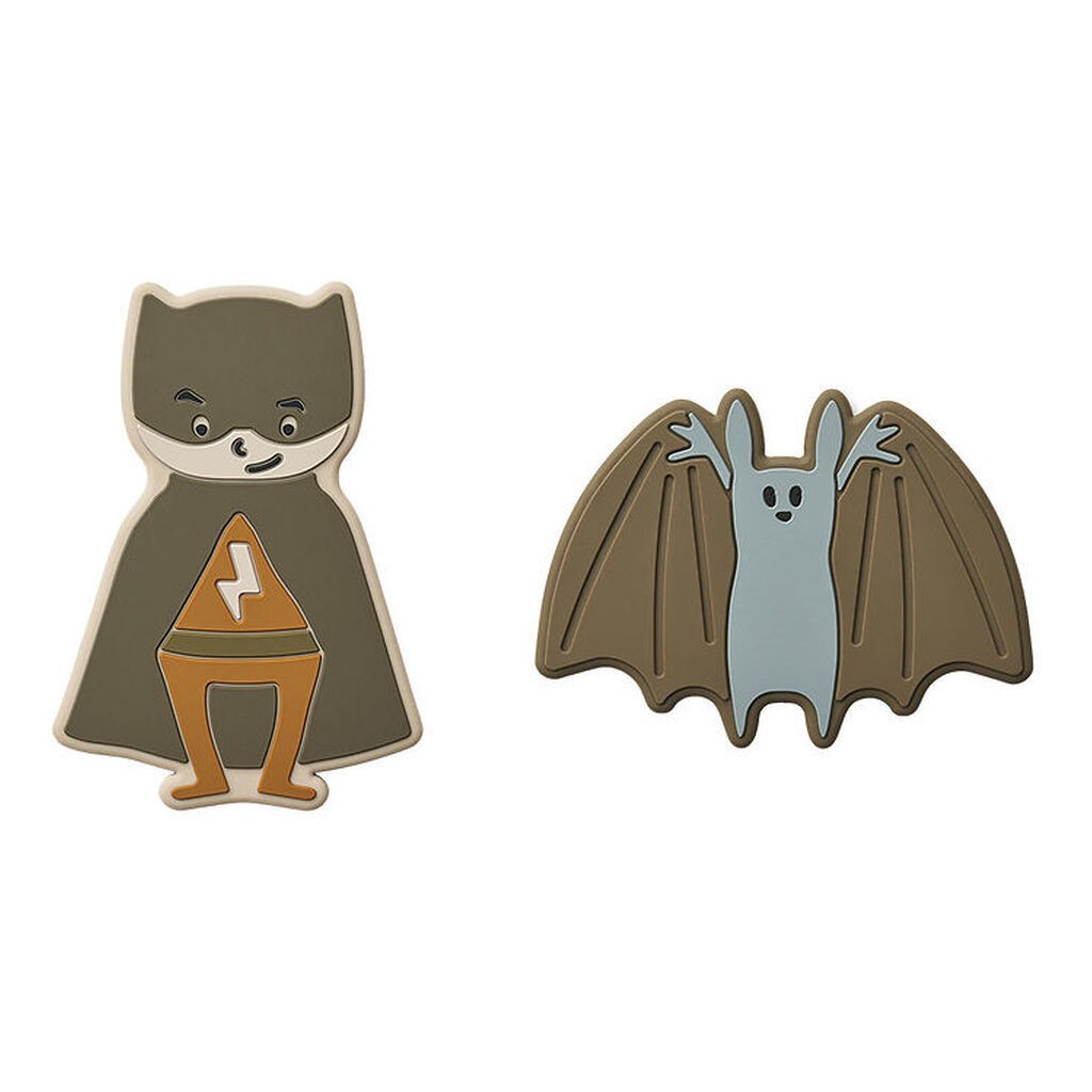 Liewood Bidelegetøj - Silikone - 2-pak - Gia - Superhero/Dune Mu