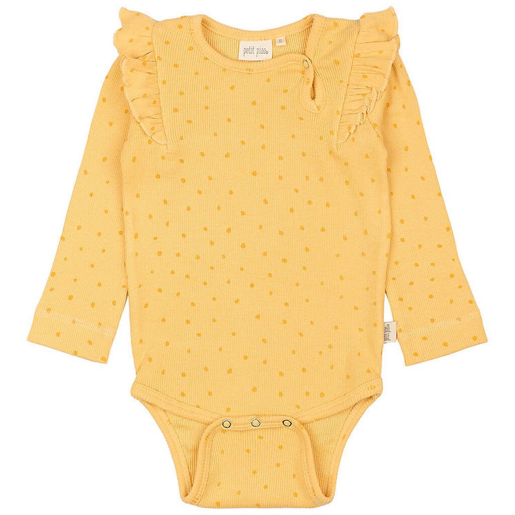 Petit Piao Body l/æ - Rib - Modal - Yellow Sun