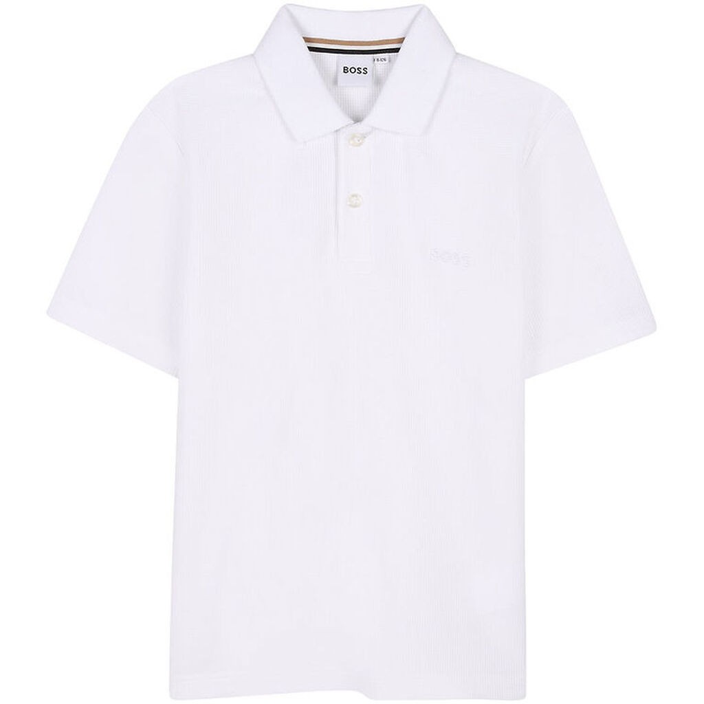 BOSS Polo - Piqué - Hvid
