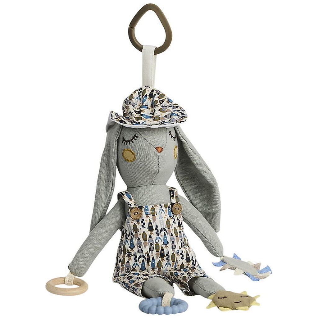 Smallstuff Aktivitetsbamse - Kanin - 30 cm - Blue Rocket