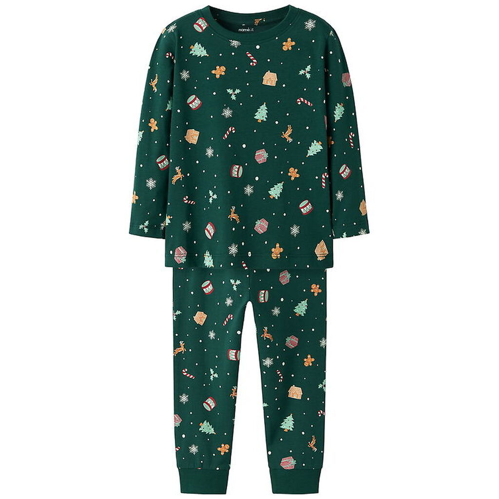 Name It Nattøj - 2-Delt - NMnVismas - Botanical Garden/Xmas AOP