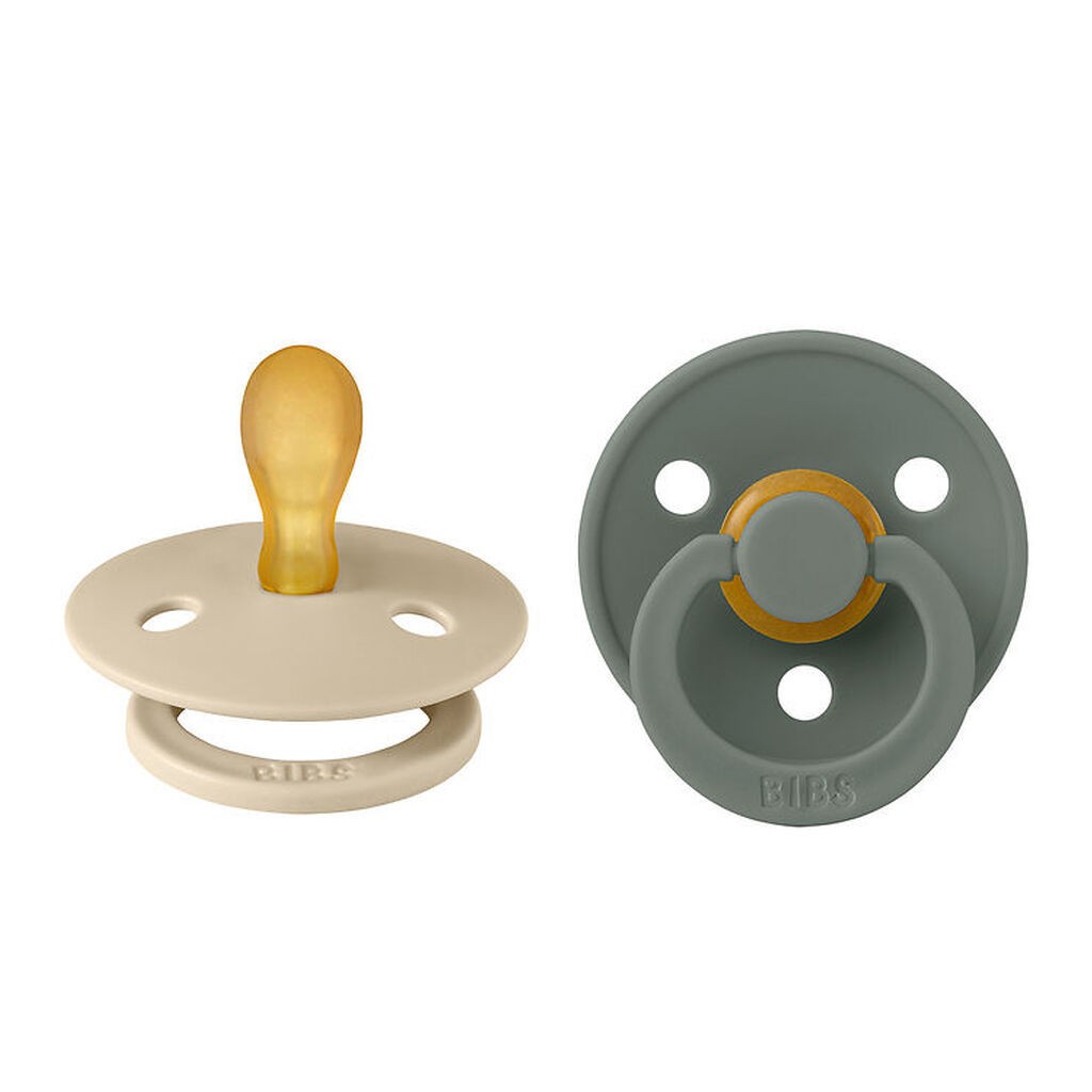 BIBS Colour Sutter - 2-pak - Str. 1 - Symmetrisk - Vanilla/Pine