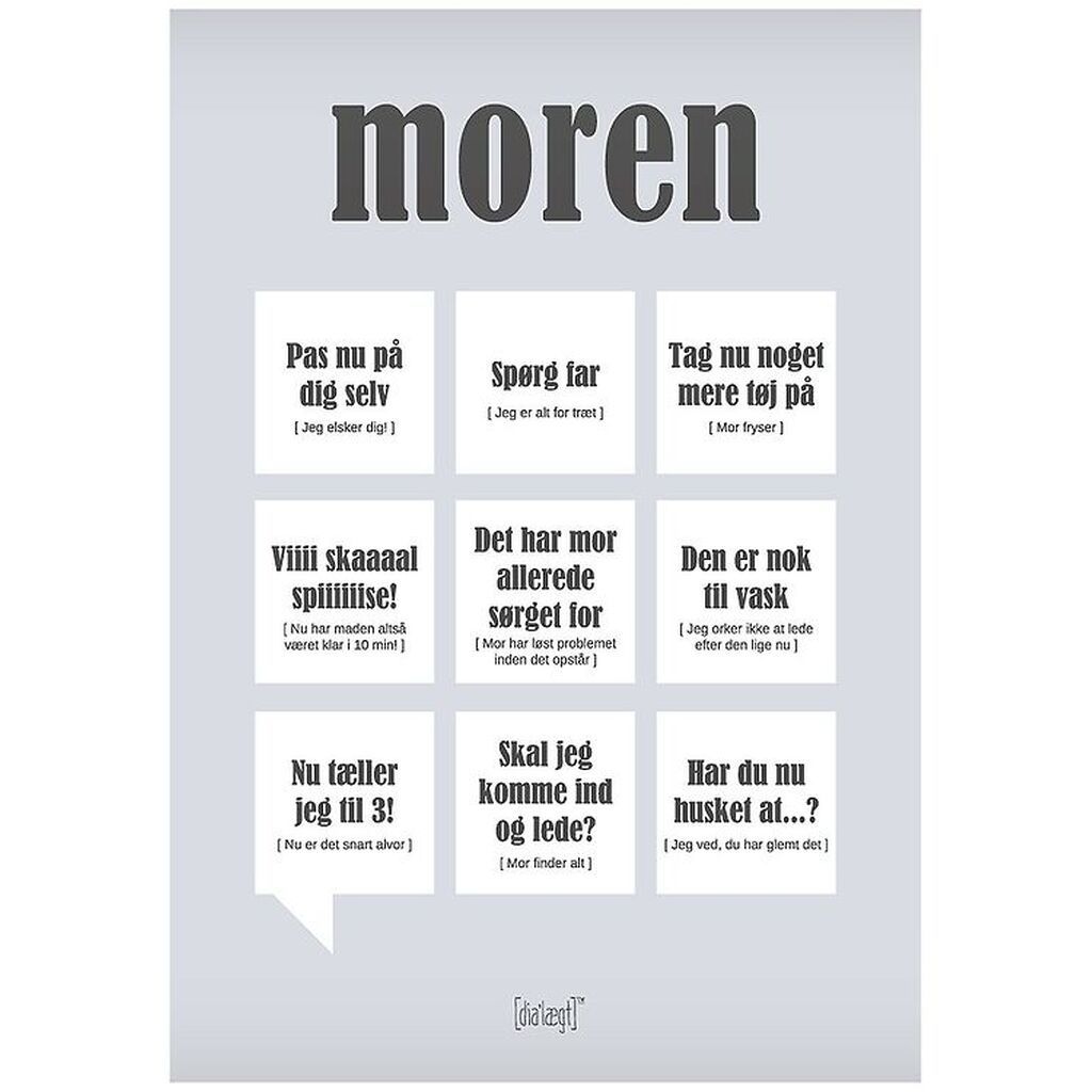 Dialægt Plakat - 30x42 - Moren