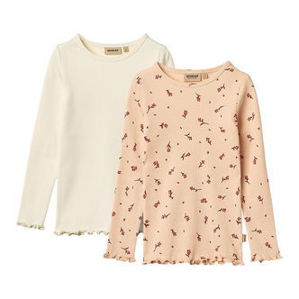 Wheat Bluse - 2-pak - Rib - Ida - Rose Water Flowers
