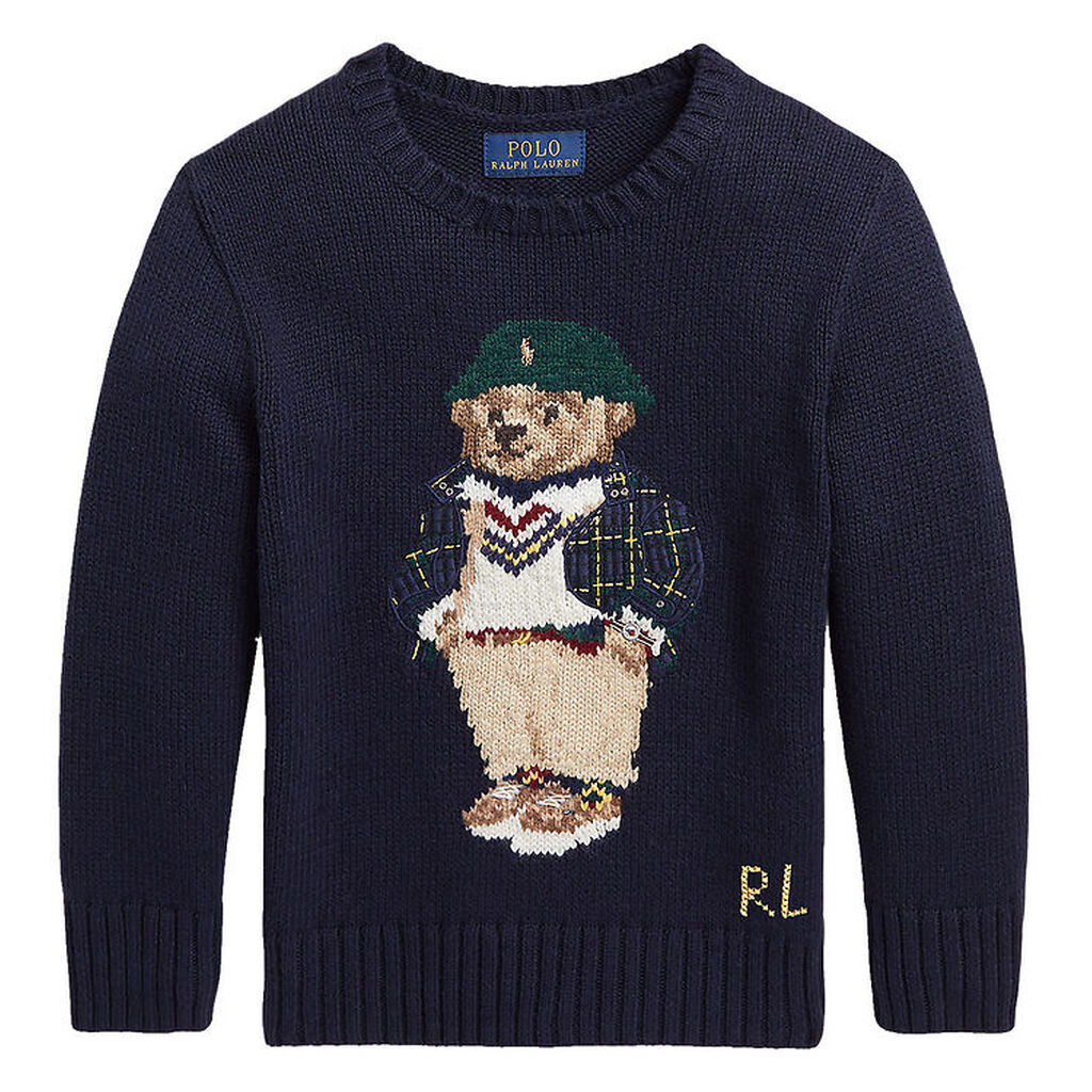 Polo Ralph Lauren Bluse - Strik - Navy m. Bamse