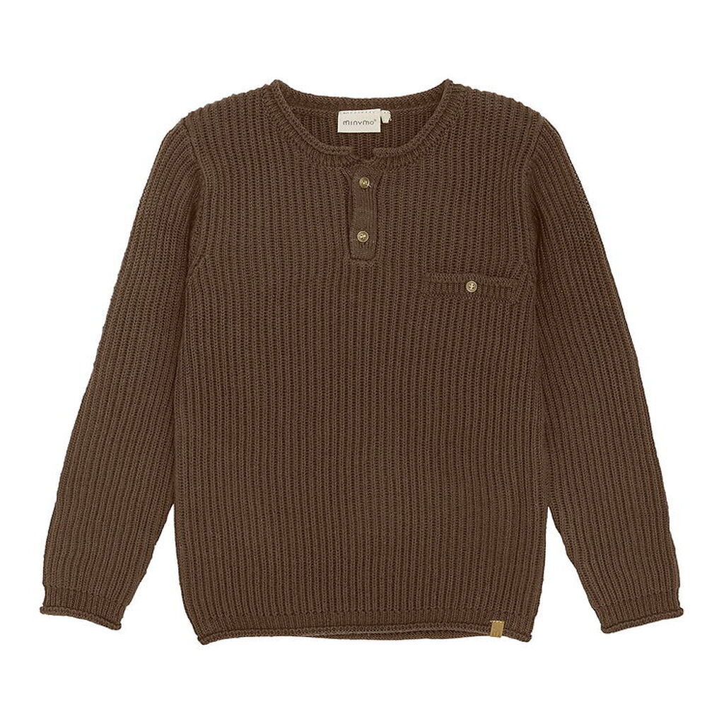 Minymo Bluse - Strik - Chocolate Chip