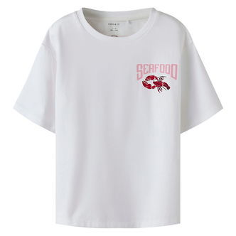 Name It T-shirt - NkfFannie - Bright White/Seafood