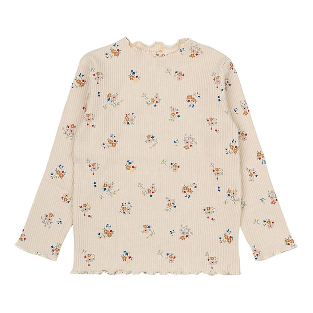 The New Siblings Bluse - TnstNaya - Rib - White Swan AOP