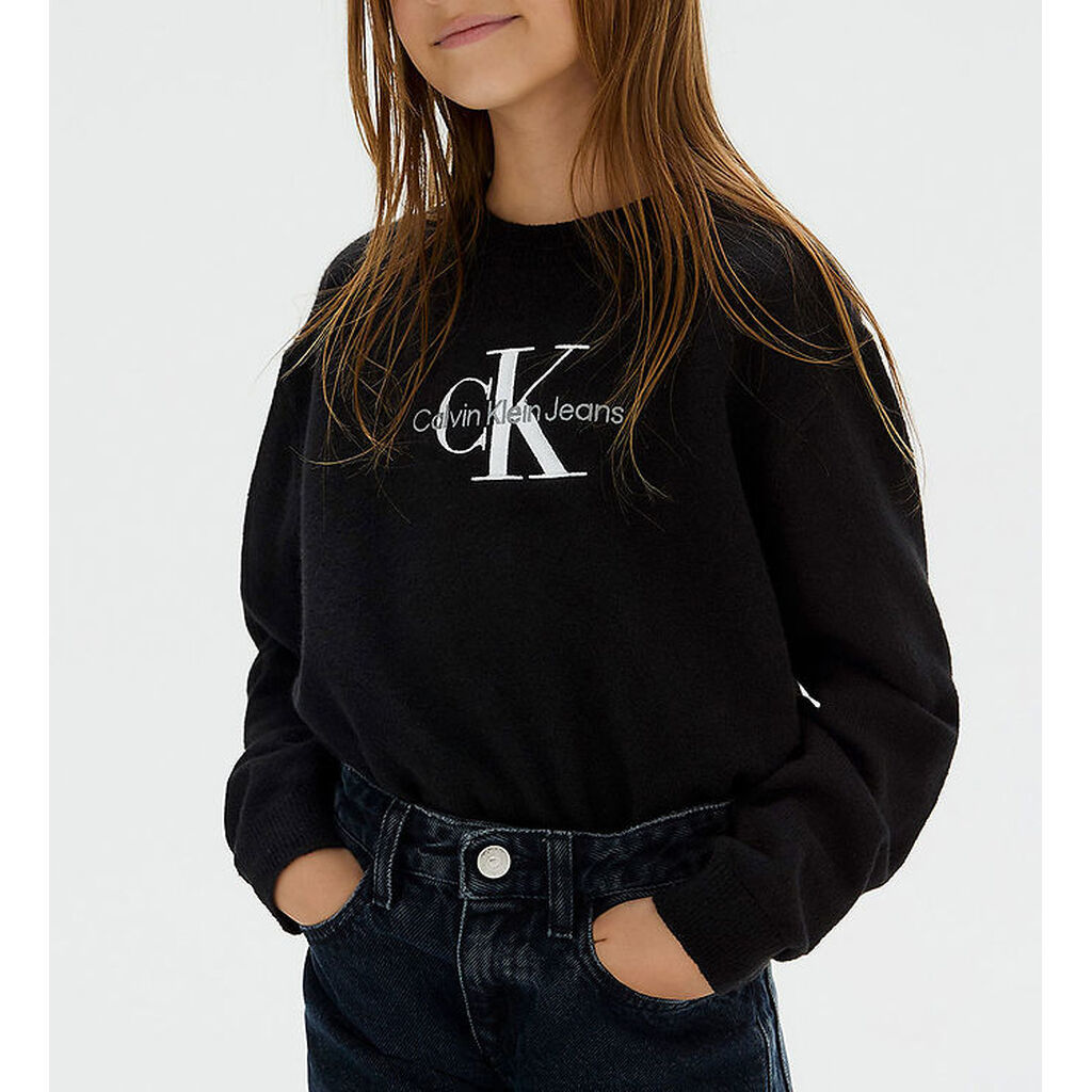 Calvin Klein Bluse - Strikket - Monologo - Sort