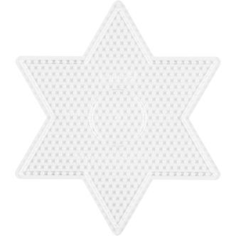 Hama Midi Perleplade - Stor Stjerne - Transparent