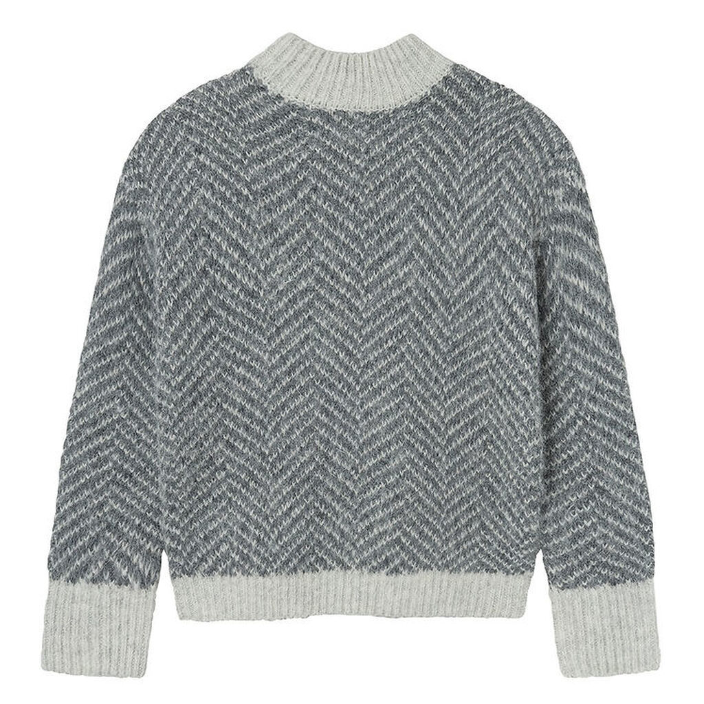 LMTD Bluse - Strik - NlfNildes - Dark Grey Melange/Light Grey Me