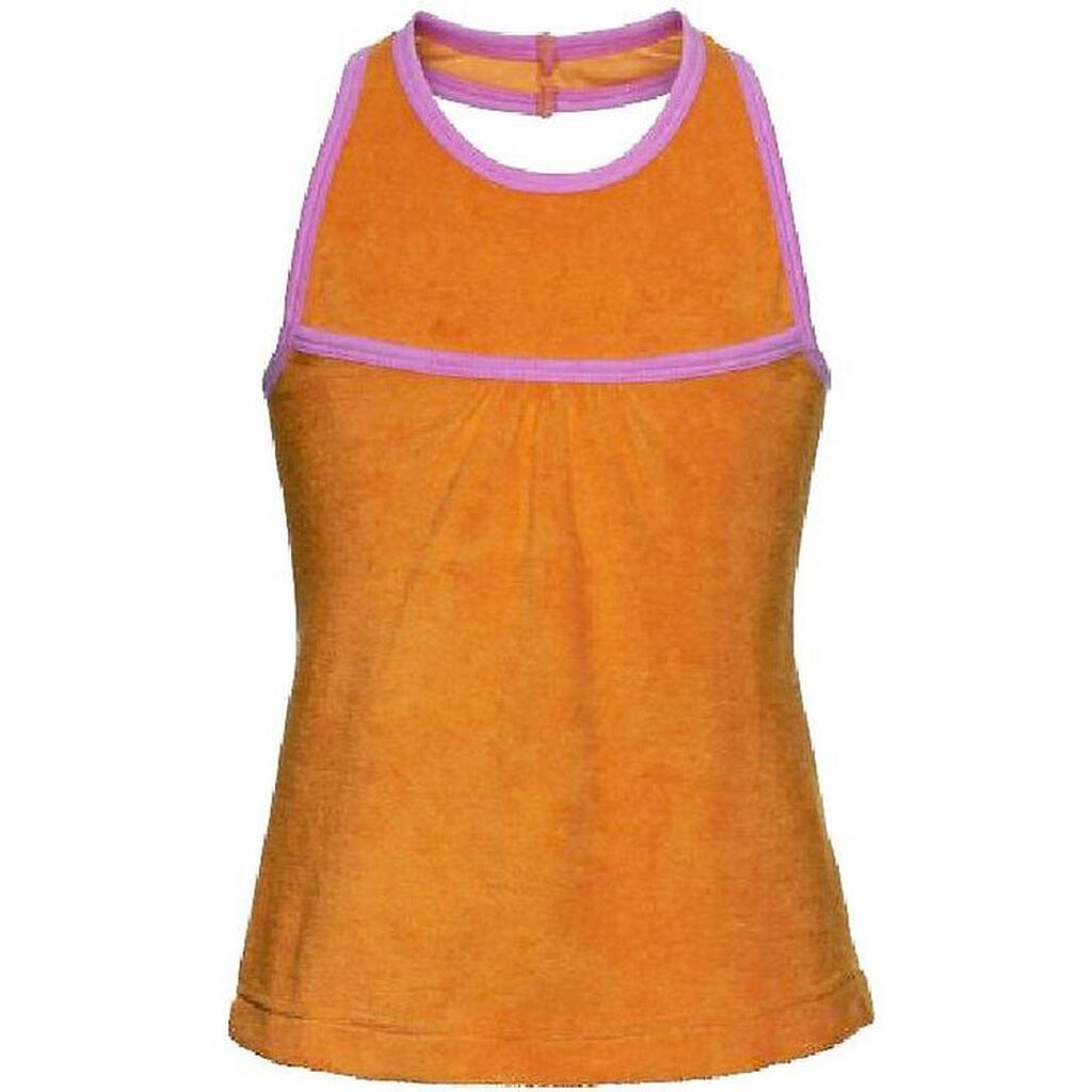 Mala Frotte Top - Orange m. Lyserød