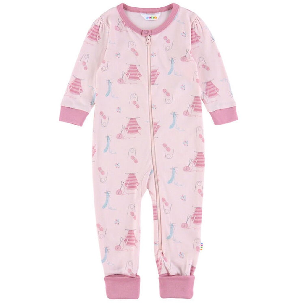 Joha Natdragt - Lyserød m. Print