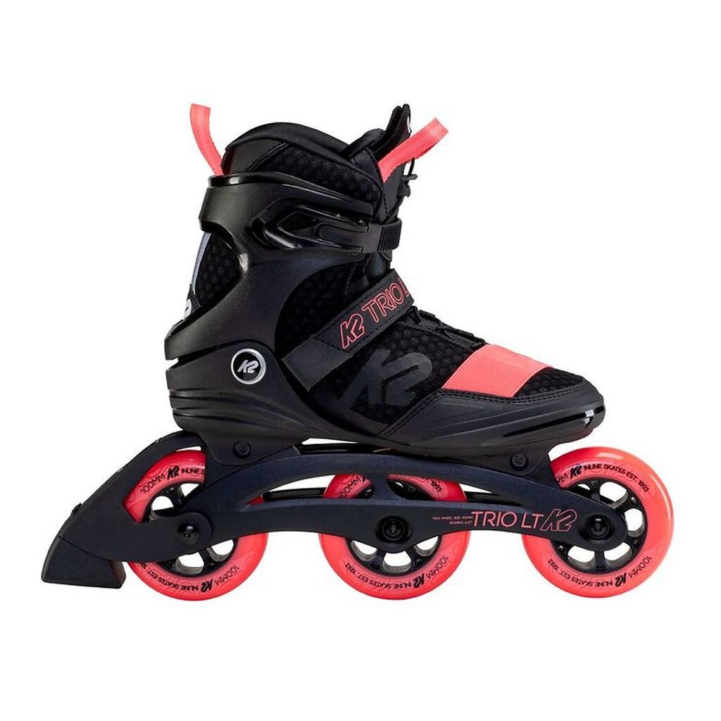 K2 Rulleskøjter - Trio LT 100 W - Sort/Koral - Inliner