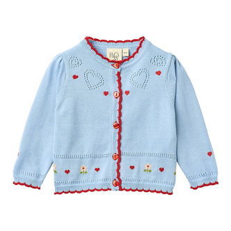 Flöss Cardigan - Strik - Blanca - Blue Sky