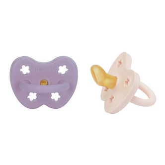 Hevea Sutter - 3-36 mdr. - 2-Pak - Naturgummi - Powder Pink/Lave