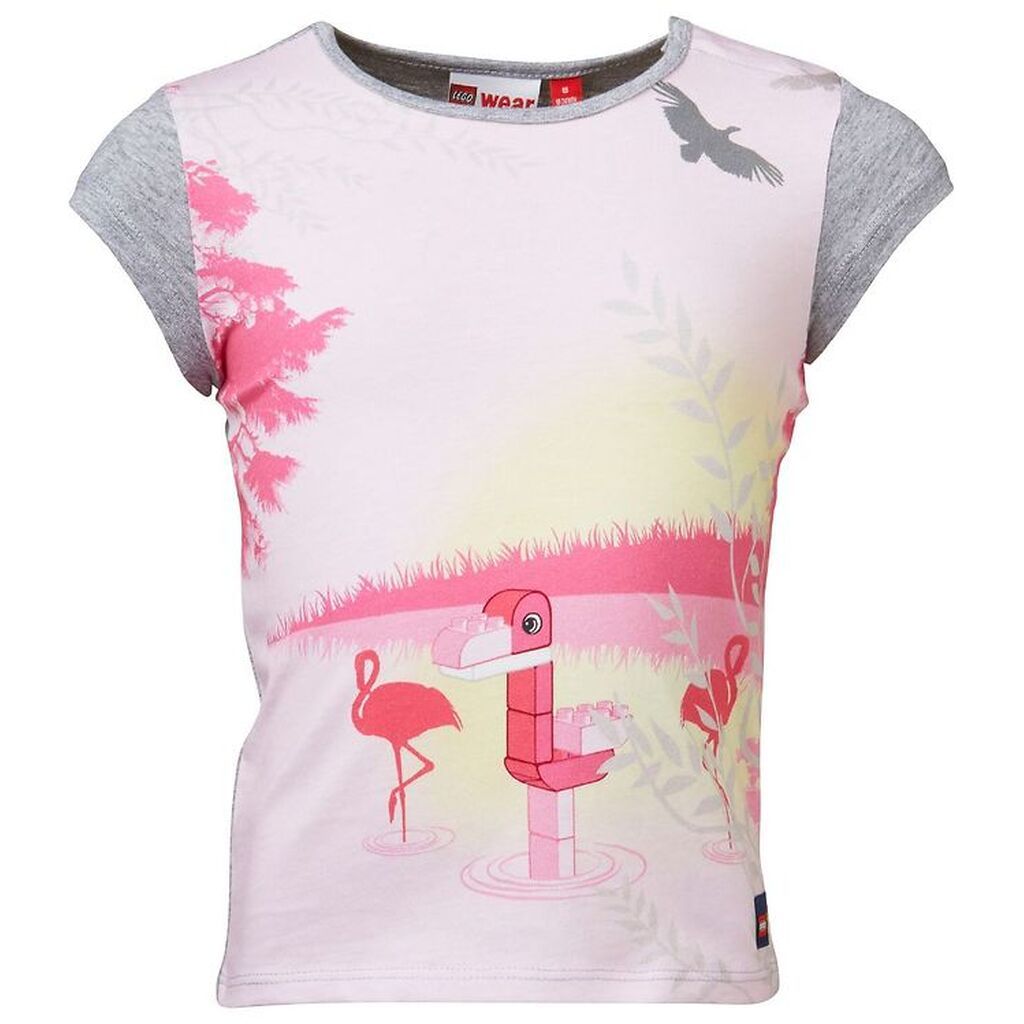 LEGOÂ® Duplo T-shirt - Gråmeleret/Rosa m. Flamingo
