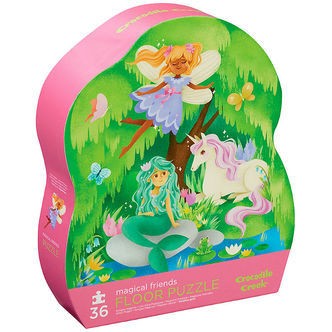 Crocodile Creek Puslespil - 36 Brikker - Magical Friends