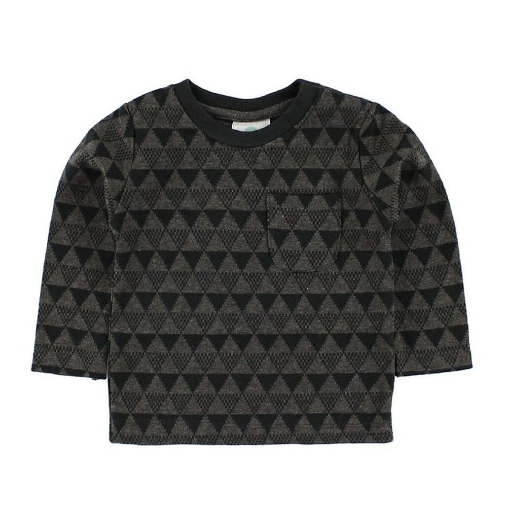 En Fant Bluse - Brun m. Trekanter