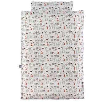 Nørgaard Madsens Sengetøj - Junior - Hvid m. Ræv Og Hjort