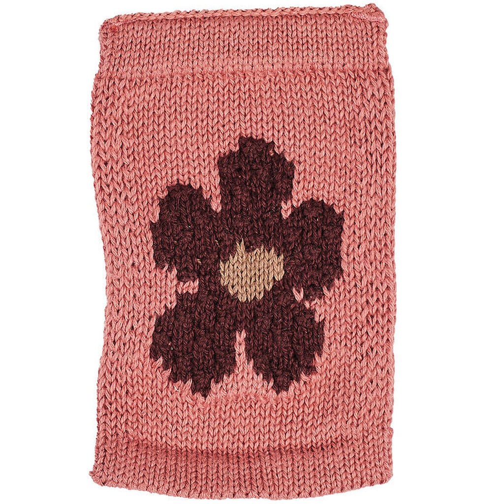 Smallstuff Strikket Flag - Blomst - Rosa Motiv