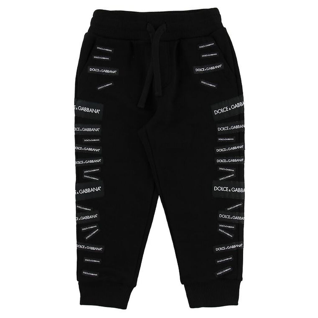 Dolce & Gabbana Sweatpants - Sort m. Patches