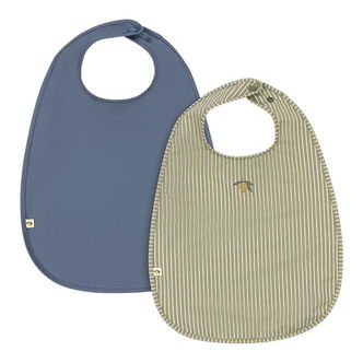 Konges Sløjd Hagesmække - 2-Pak - Tea Stripe/Flint Stone