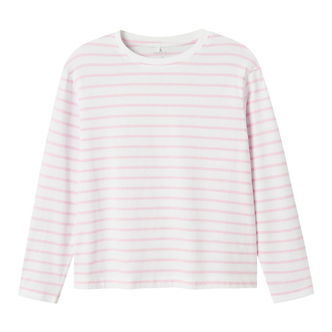 Name It Bluse - NkfLeslie - Sweet Dreams/Bright White m. Striber