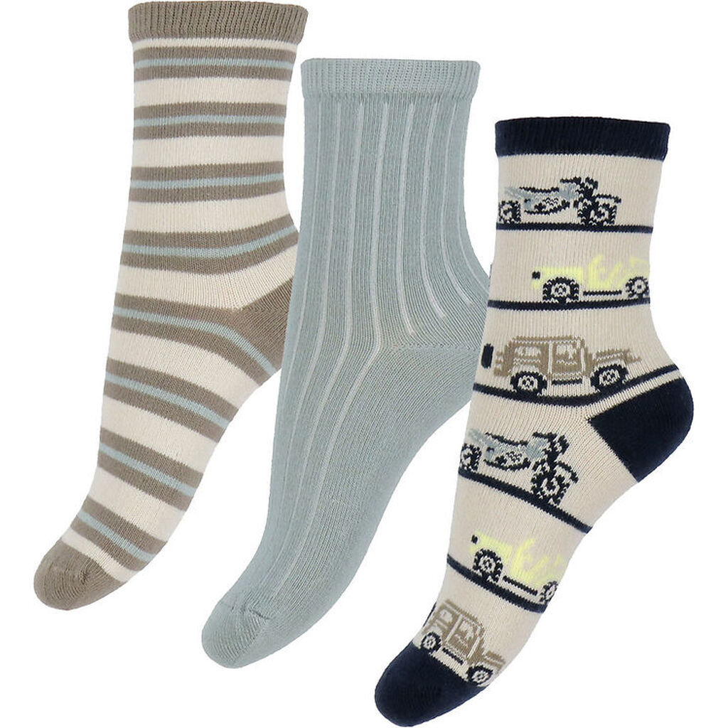 Name It Strømper - 3-Pak - NMMHuberts - Peyote/Slate Gray/Walnut