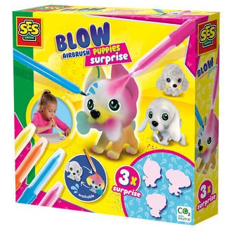 SES Creative Pustetusser - Dekorer 3 Hundehvalpe