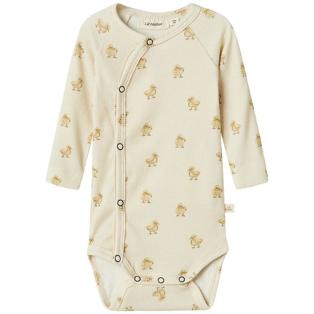 Lil Atelier Body l/æ - Rib - Slim - Nbnlavo - Turtledove/Duck