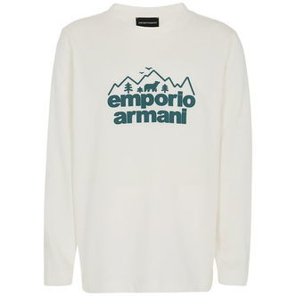 Emporio Armani Bluse - Off White m. Grøn