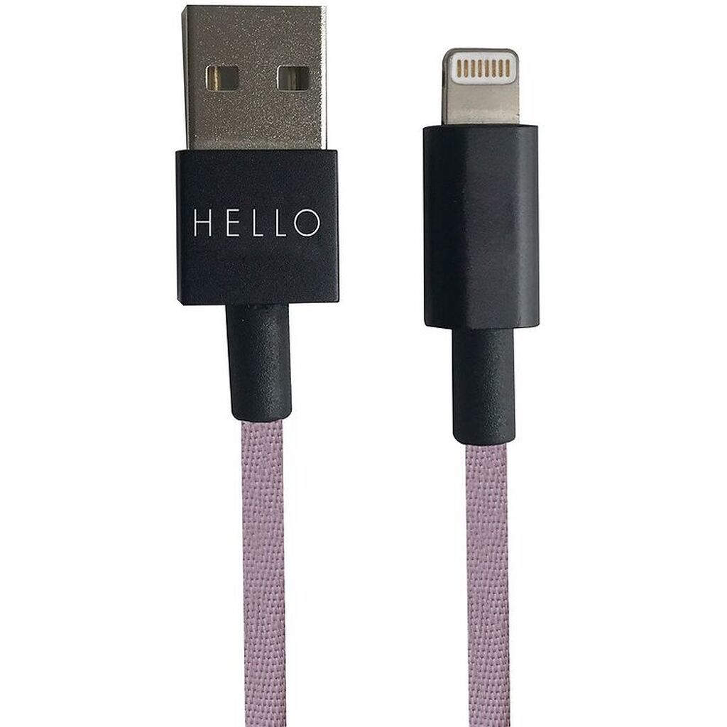 Design Letters Opladerkabel - iPhone - USB-A/Lightning - Lavende