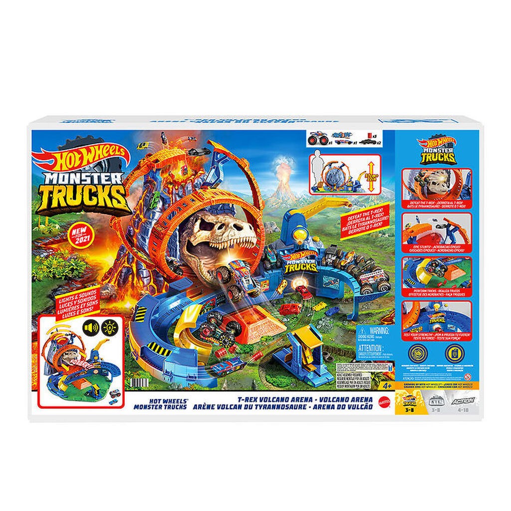 Hot Wheels Bilbane m. Lyd/Lys - 57 cm - Monster Trucks T-Rex Vol