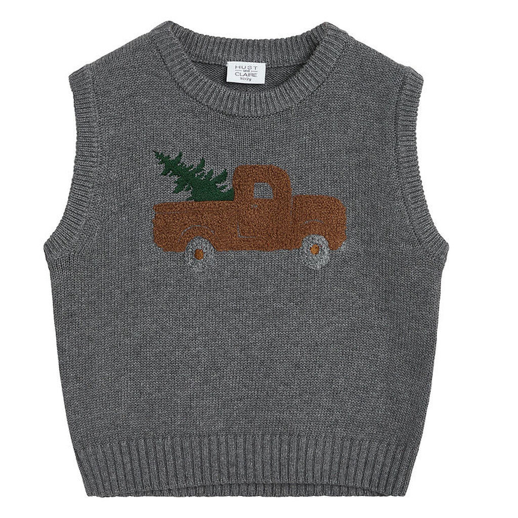 Hust and Claire Vest - Strik - Princo - Grey Mist Melange