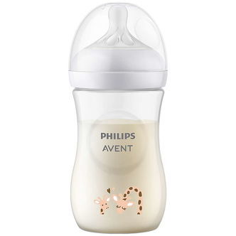 Philips Avent Sutteflaske - Natural Response - 260 ml - Klar/Gir