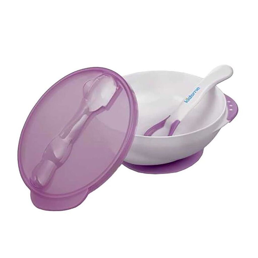 KidsMe Skål m. Ske - Lilla