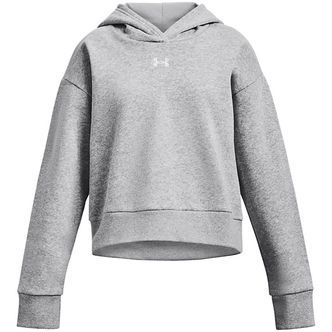 Under Armour Hættetrøje - Cropped - Rival - Pitch Gray