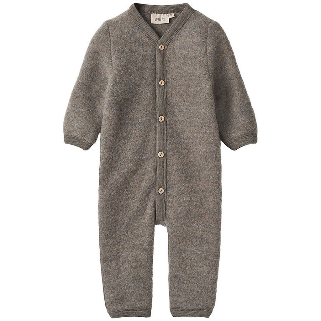 Wheat Køredragt - Uldfleece - Levi - Brown Melange