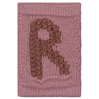 Smallstuff Strikket Bogstav - R - Rosa Alfabet