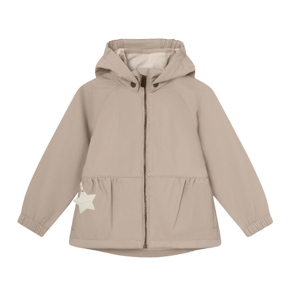 Mini A Ture Softshelljakke m. Fleece - MatBriddi - Sesame