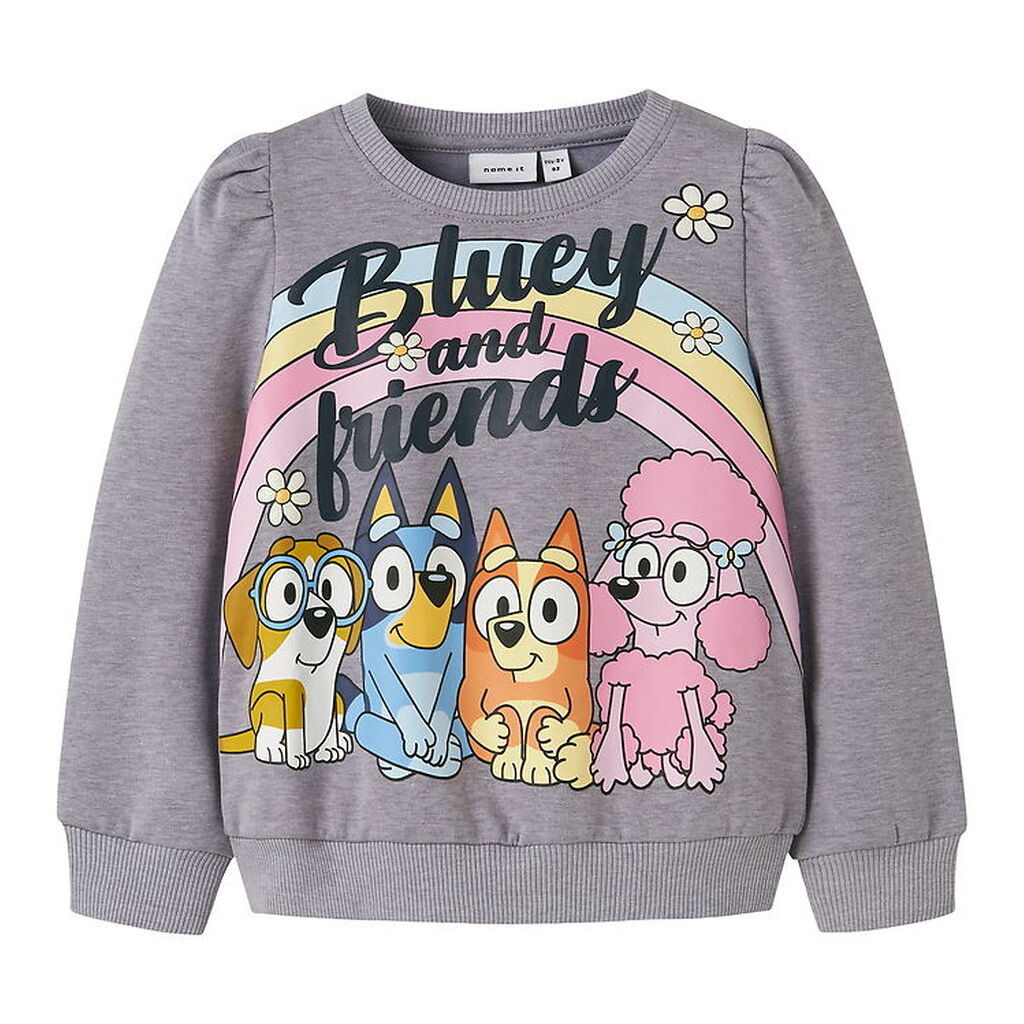 Name It Sweatshirt - NmfJenney - Bluey - Lavender Gray/ Melange