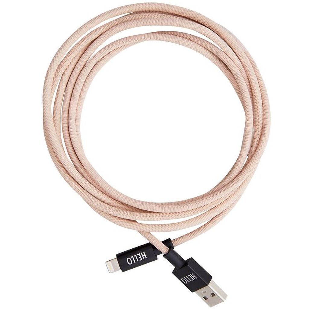 Design Letters Opladerkabel - iPhone - USB-A/Lightning - Rosa