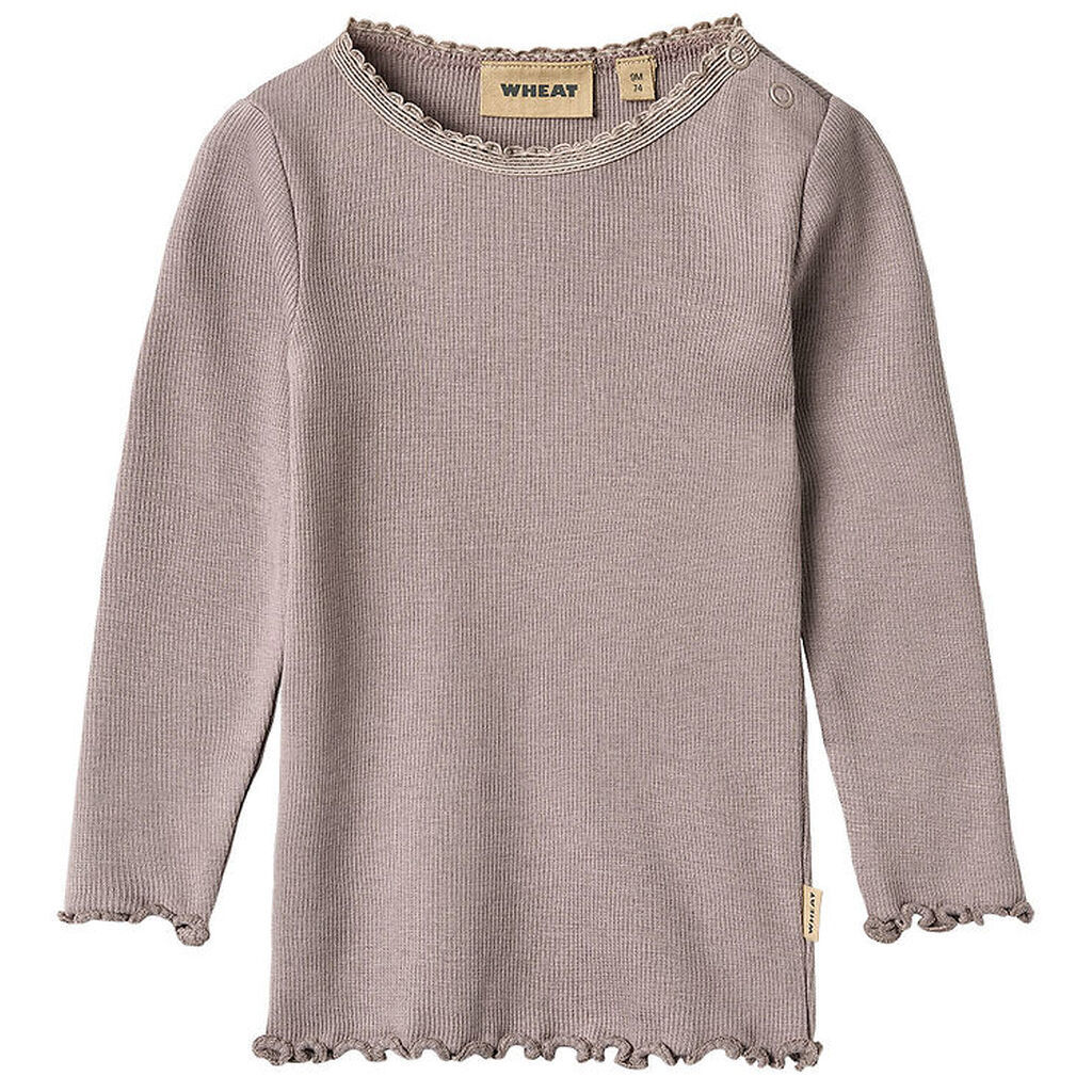 Wheat Bluse - Rib - Bomuld/Modal - Reese - Dusty Purple