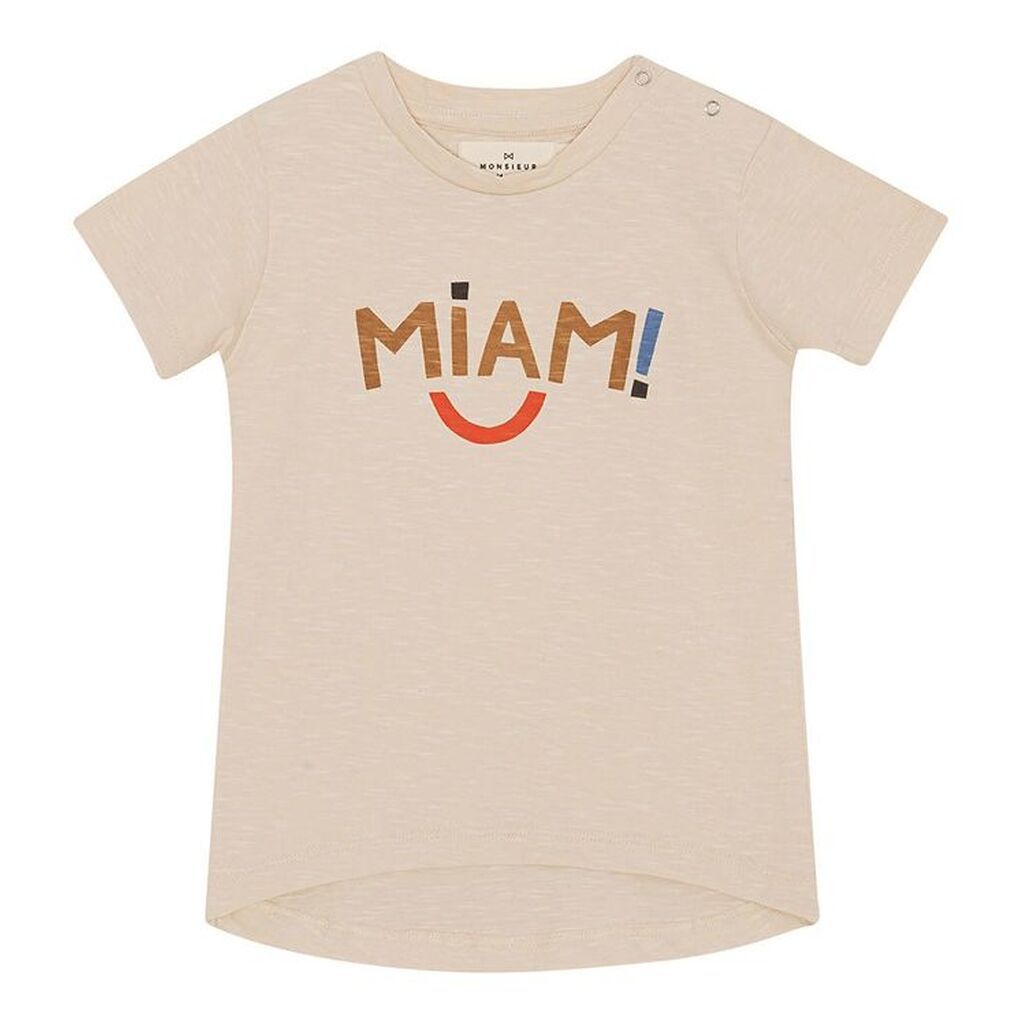 Monsieur Mini T-Shirt - Miam - Offwhite